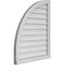 Ekena Millwork Quarter Round Top Left Surface Mount PVC Gable Vent w/ 2"W x 2"P Brickmould Sill Frame, 26"W x 32"H GVPQL26X3203SN - alternate 2